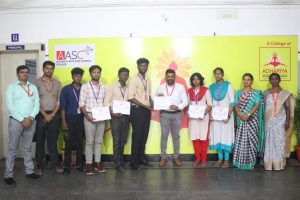 Prasanna of I BCA presented a paper and our students from III BCA – Tharun & Vishnu got 2nd Prize with cash reward Rs.1500 in the tech event ‘Selfie with Java’.